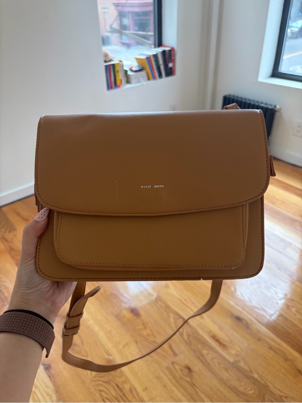 Pixie Mood Caramel Tan Crossbody Bag